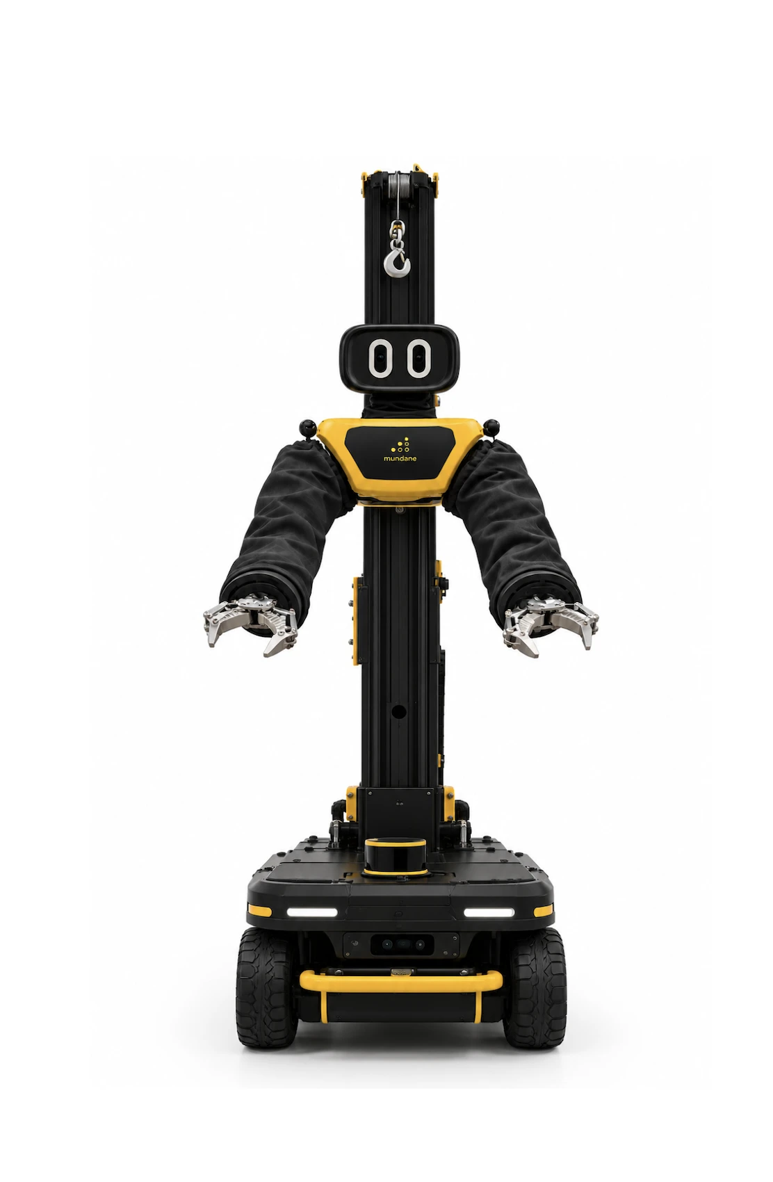 The Mundane robot with two arms and grippers on a wheeled base